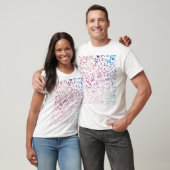 Abstract Terrazzo Mosaic Pink & Blue Pattern T-shirt (Unisex)