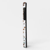Abstract Terrazzo Mosaic Rust Brown & Blue Pattern Case-Mate iPhone Case (Achterkant/links)