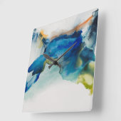 Abstract terrein - blauw vierkante klok (Hoek)