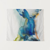 Abstract terrein - blauw wandkleed (Voorkant (horizontaal))