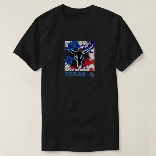 Abstract Texas Bull T-shirt (Design voorkant)