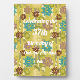 Abstract Texture Silhouette Stencil Art Birthday Fotoplaat