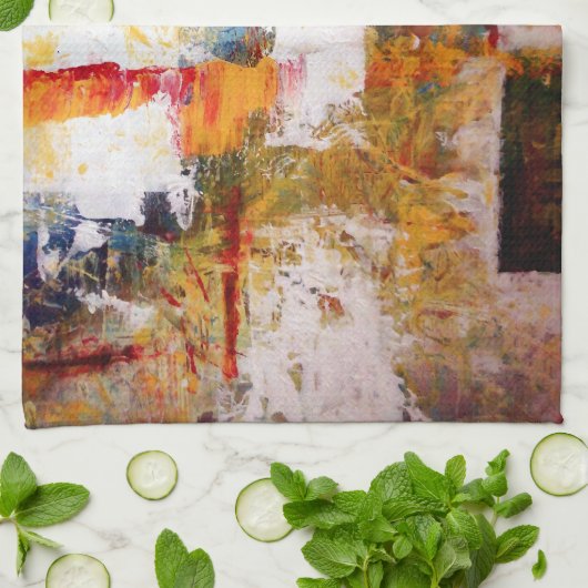 Abstract Theedoek (Gevouwen)