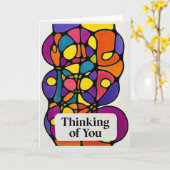 Abstract Thinking of You  Kaart (Gele Bloem)
