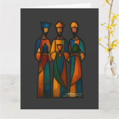 Abstract Three Wise Men Kaart (Gele Bloem)