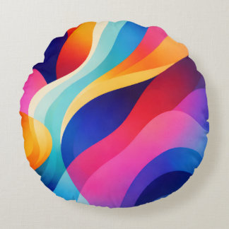 Abstract throw pillow rond kussen