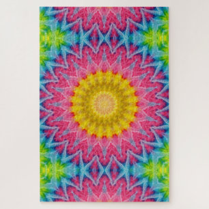 Abstract Tie-Dye Medaillon Ontwerp Legpuzzel