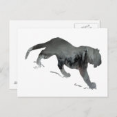 Abstract tijger silhouet briefkaart (Voorkant / Achterkant)