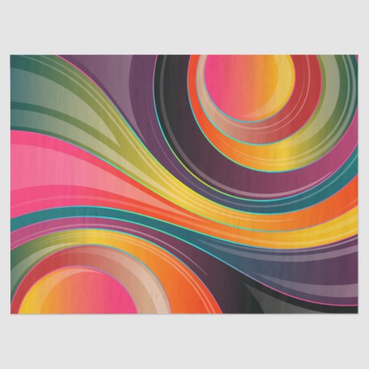 abstract tissuepapier met cirkelwerveling (Voorkant)