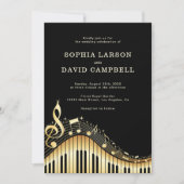 Abstract Toetsenbord Bruiloft Kaart (Voorkant)