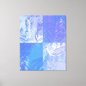 Abstract Tossed Turquoise en Paars Canvas Afdruk (Voorkant)