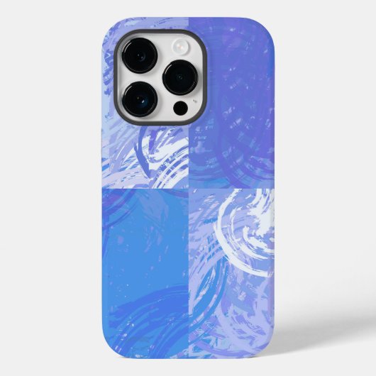Abstract Tossed Turquoise en Paars Case-Mate iPhone Case (Achterkant)