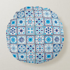 Abstract traditioneel Marokkaans patroon Rond Kussen