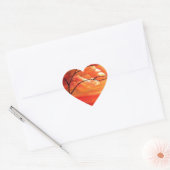 Abstract Tree & Red Sunset Hart Sticker (Envelop)