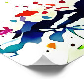 Abstract Tree Waterverf Poster (Hoek)