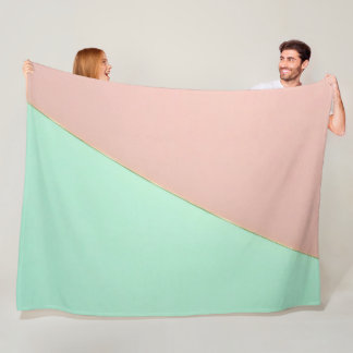 Abstract trendy blush roze mint collectie fleece deken