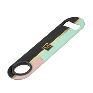 Abstract trendy blush roze mint collectie speed flessenopener