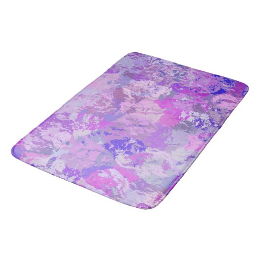 Abstract Trendy Camo Pink Paars Blue Badmat (Gekanteld)