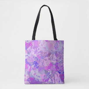 Abstract Trendy Camo Pink Paars Blue Draagtas