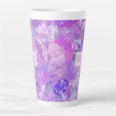 Abstract Trendy Camo Pink Paars Blue Latte Mok (Voorkant)