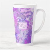 Abstract Trendy Camo Pink Paars Blue Latte Mok (Rechts)