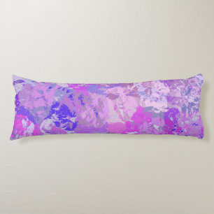 Abstract Trendy Camo Pink Paars Blue Lichaamskussen