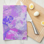 Abstract Trendy Camo Pink Paars Blue Theedoek (Quarter Fold)