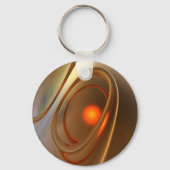 Abstract trendy en elegant 3d design sleutelhanger (Voorkant)