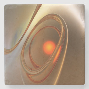 Abstract trendy en elegant 3d design stenen onderzetter