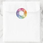 Abstract trendy leeg sjabloon blauw groen roze roo ronde sticker (Tas)