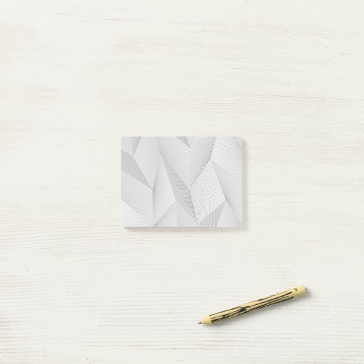 Abstract, trendy, modern, simple line pattern post-it® notes (Op bureau)