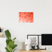 Abstract Triangle Art - Red Tones Poster (Thuiskantoor)