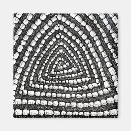 Abstract Triangle Detailed Pen and Ink Shapes Magneet