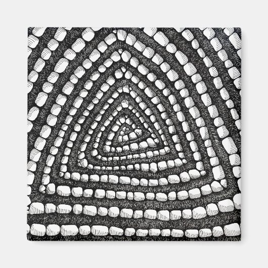 Abstract Triangle Detailed Pen and Ink Shapes  Magneet (Voorkant)