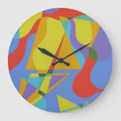 Abstract Triangular Celebration Large Clock Grote Klok (Voorkant)