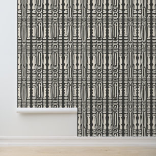 Abstract Tribal Geometric Pattern Design Behang