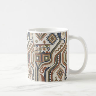 Abstract Tribal Geometrisch Borduurwerk Patroon Koffiemok