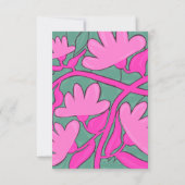 Abstract Tropical Motif Flat Card Bedankkaart (Achterkant)