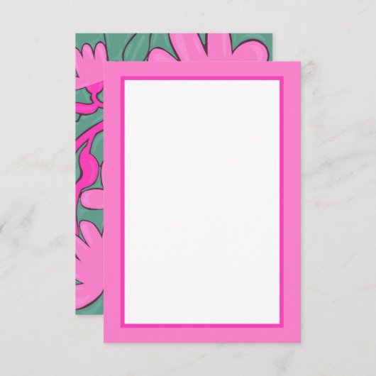 Abstract Tropical Motif Flat Card Bedankkaart (Voorkant / Achterkant)