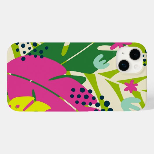 Abstract Tropisch Hoesje-Mate iPhone Case (Achterkant (horizontaal))