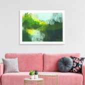 abstract tropisch landschapsschilderij canvas afdruk (Insitu (Woonkamer))