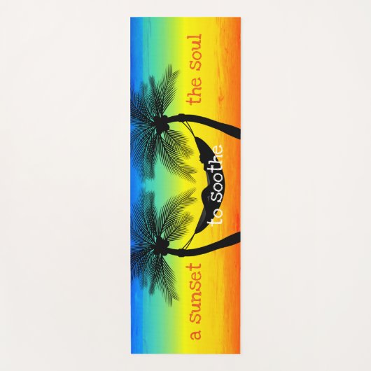 Abstract tropisch leven palm Silhouette Hammock Yogamat (Voorkant)