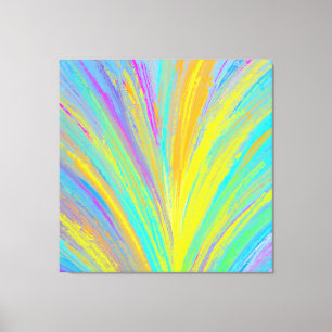 Abstract tropisch zomerfeest canvas afdruk