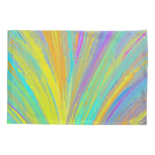 Abstract tropisch zomerfeest kussensloop (Achterkant-Links)