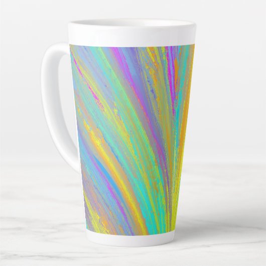 Abstract tropisch zomerfeest latte mok (Linkerhoek)