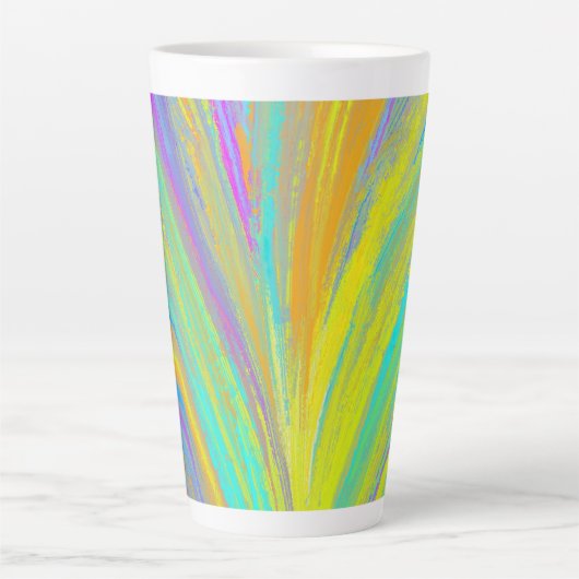 Abstract tropisch zomerfeest latte mok (Voorkant)