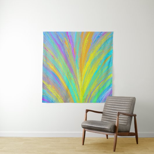 Abstract tropisch zomerfeest wandkleed (In situ)