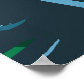 Abstract tropisch zonneslandschap Oerwoud Poster (Hoek)