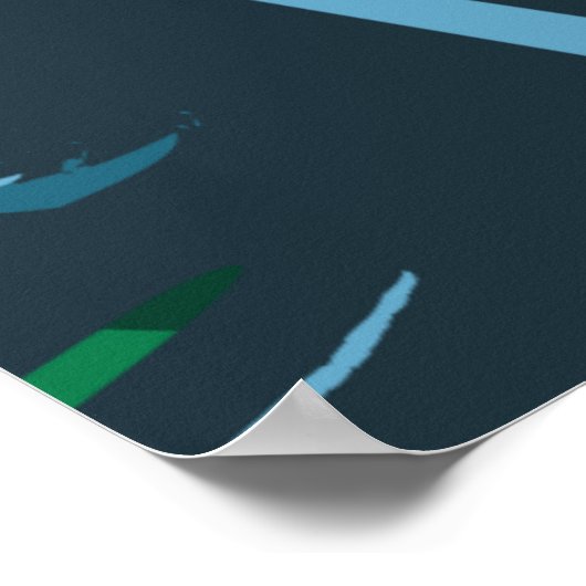 Abstract tropisch zonneslandschap Oerwoud Poster (Hoek)