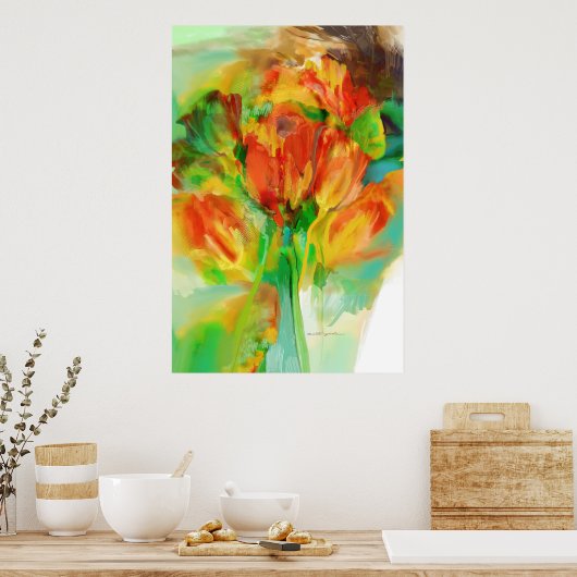 Abstract tulponderzoek poster (Keuken)